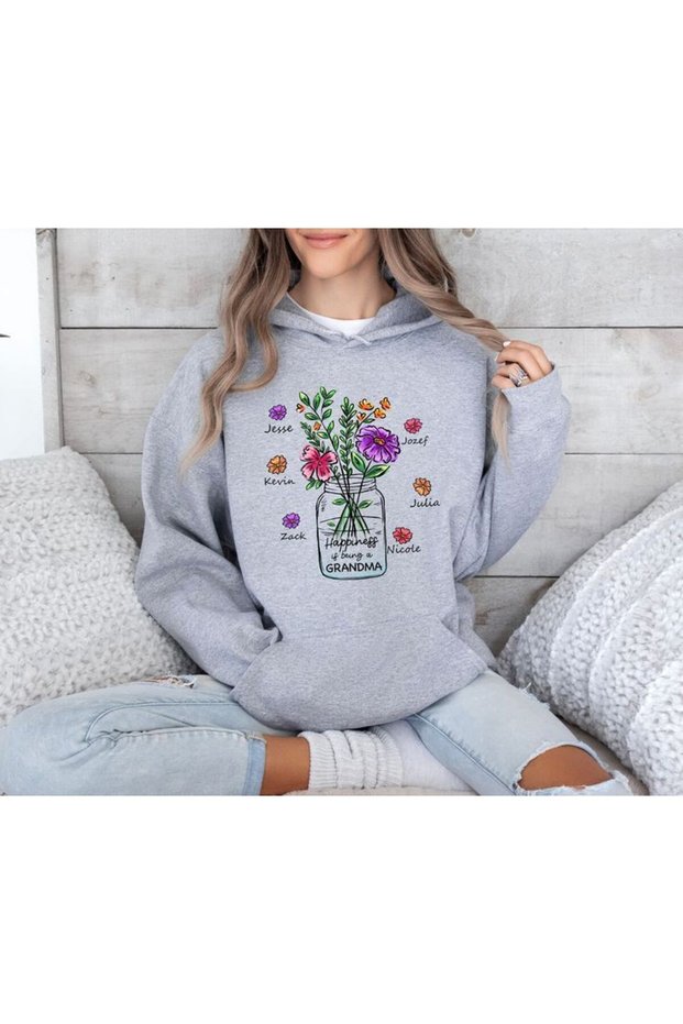 Unisex Gray Loose Fit Hooded Sweatshirt with Inner Pockets, Warm Hoodie