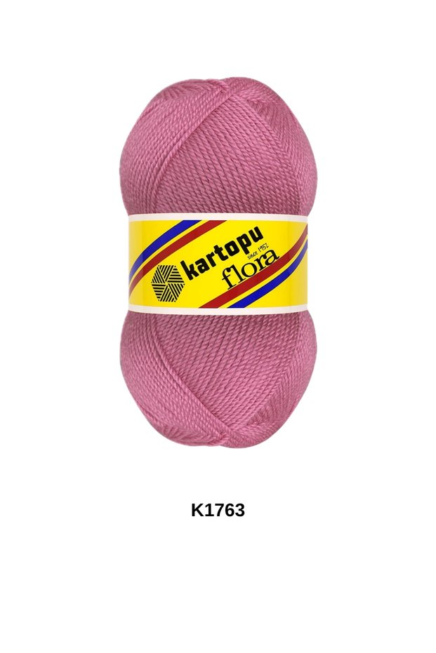 1 Piece of Kartopu Flora Yarn 100 Grams 240 Meters Booties Scarf Beanie Jacket Cardigan Yarn Color: K1763