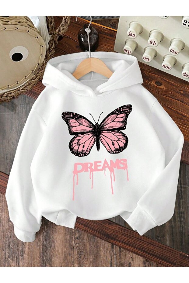 Unisex White Off-Shoulder Oversize Hooded Casual Sweatshirt with Kangaroo Pocket