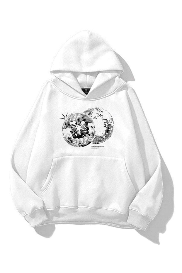 Unisex Disco Ball Sweatshirt White
