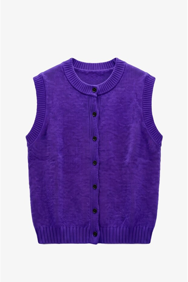 Morcivert Wool Buttoned Vest