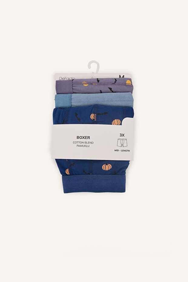 Regular Fit Patterned Normal Waist 3-Pack Boxer I3456Ax26Au
