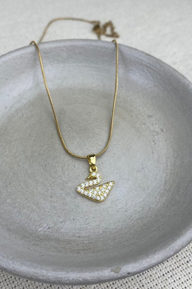 Svarsk Swan Necklace New Season Non-Tarnish and Rust-Proof Guaranteed 45 cm Anti-Allergic