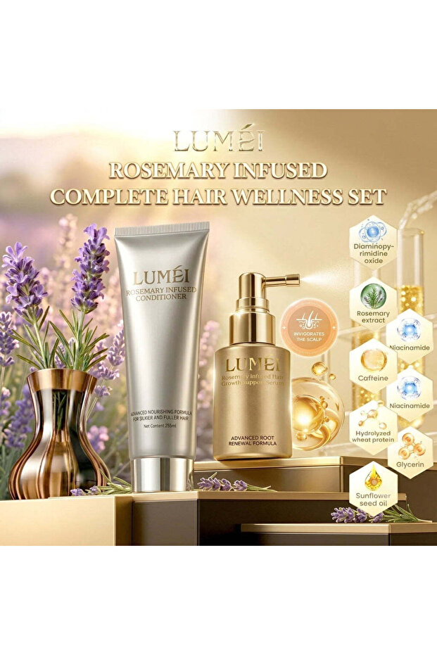 Rosemary Infused Conditioner 225 ml + Hair Growth Support Serum 30 ml - (COMBO)