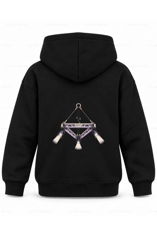 Bts from the Ceiling to the Stage Printed Black Kids' Hooded Sweatshirt