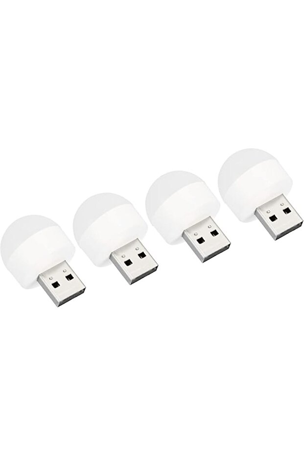 إضاءة ليلية USB، 4 قطع، مصباح LED صغير محمول بقوة 0.5 واط للديكور المنزلي والقراءة والنوم والتخييم