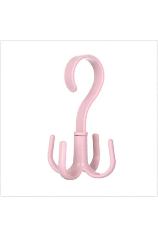 Rotating Handbag Hanger with 360° Swivel Hook (Pink)