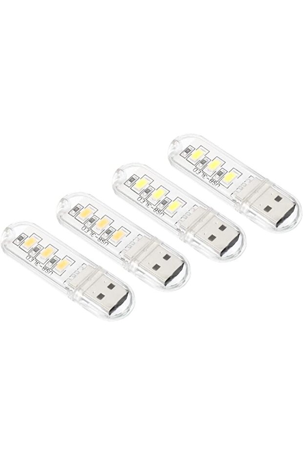 إضاءة ليلية USB، 4 قطع مصابيح LED صغيرة محمولة قابلة للتوصيل بـ 3 مصابيح لديكور المنزل والقراءة والنوم