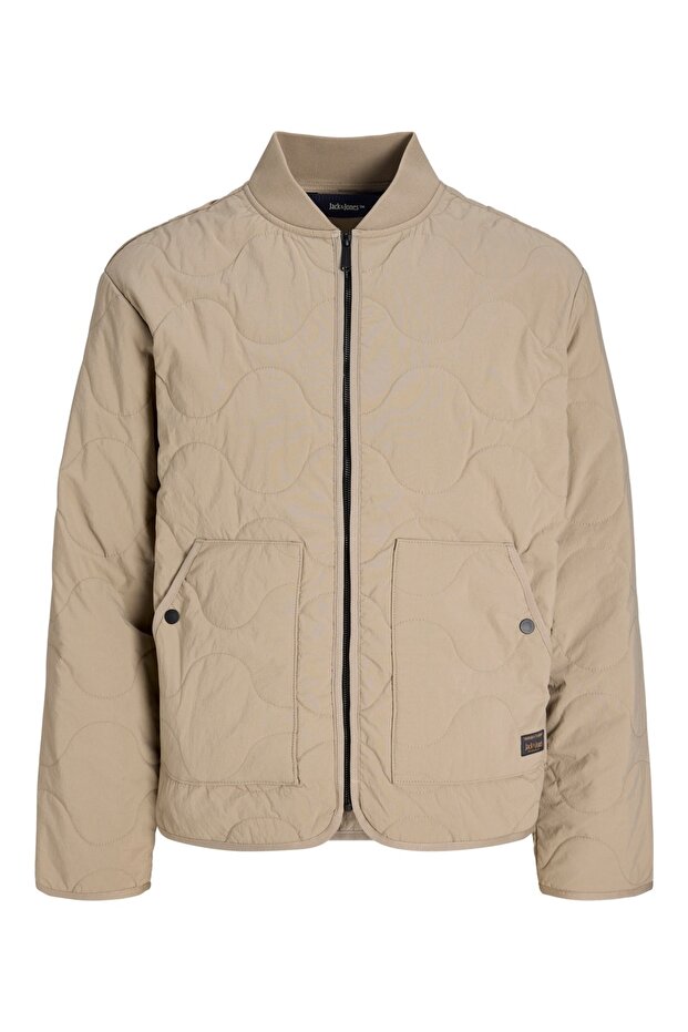 Men's Coat Jacket Quilted Bomber Ribbed Collar Zipper Pocket Seasonal Regular Fit Liner Daily 12298748
