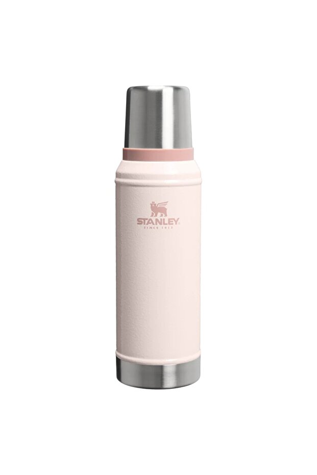 Classic Vacuum Stainless Steel Thermos 0.94 Lt (1.0 Qt) - Hammertone Rose Quartz