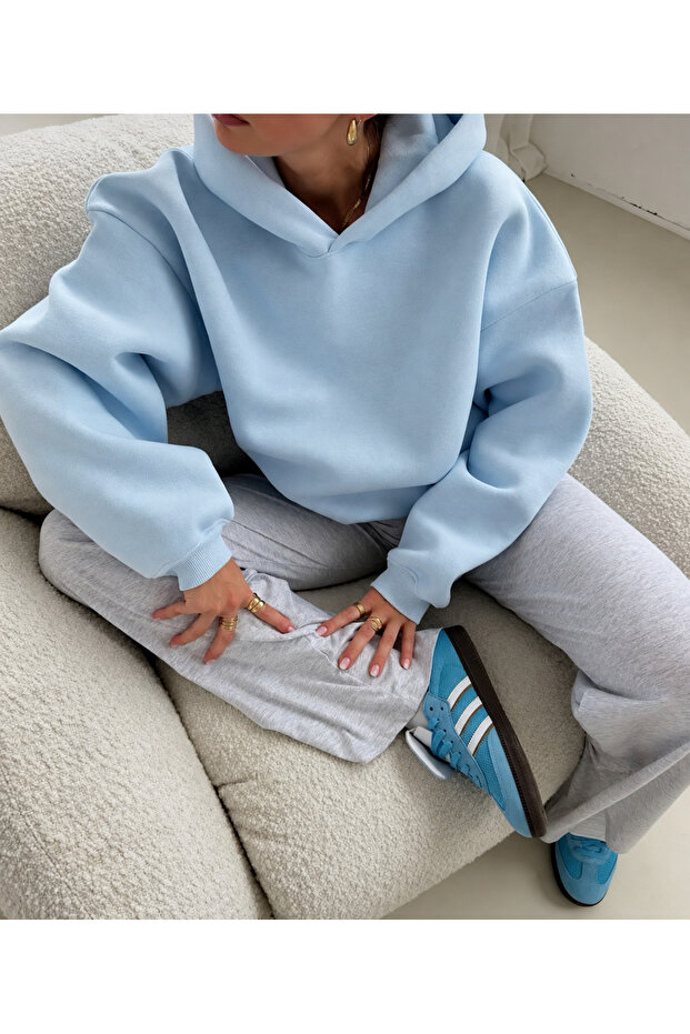Basic Hooded Sweatshirt – Oversize Model