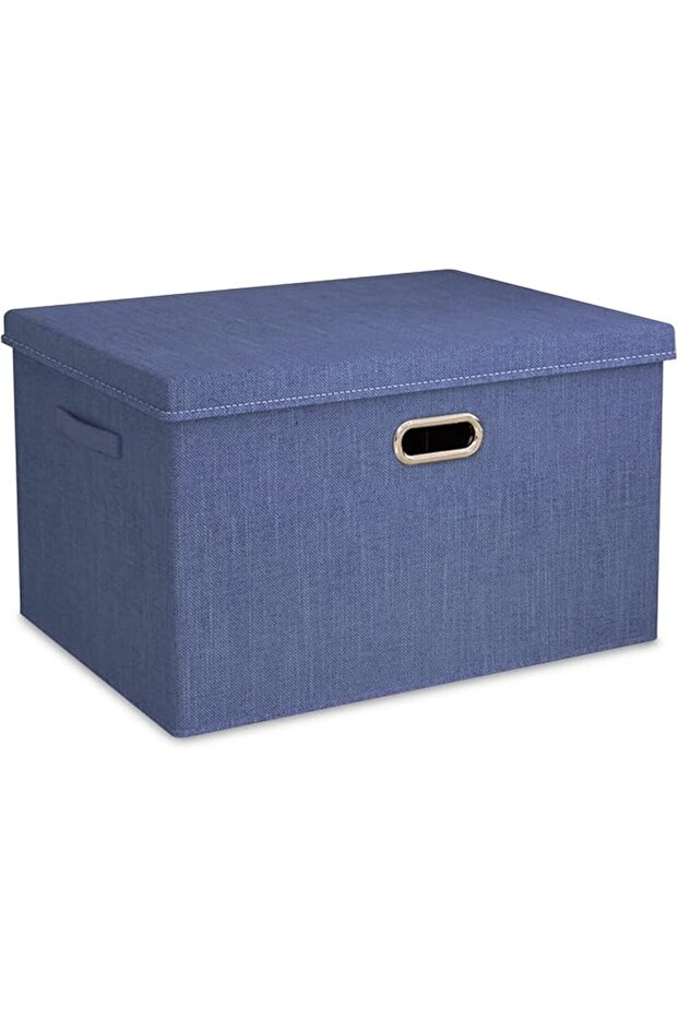 Foldable Storage Boxes with Lids, Fabric Storage Box with Handle for Clothes, Quilts, Blankets, Closet Organizer C