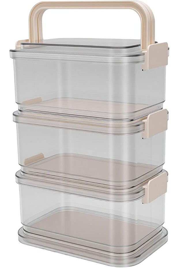 3 Tier Food Storage Container with Handle