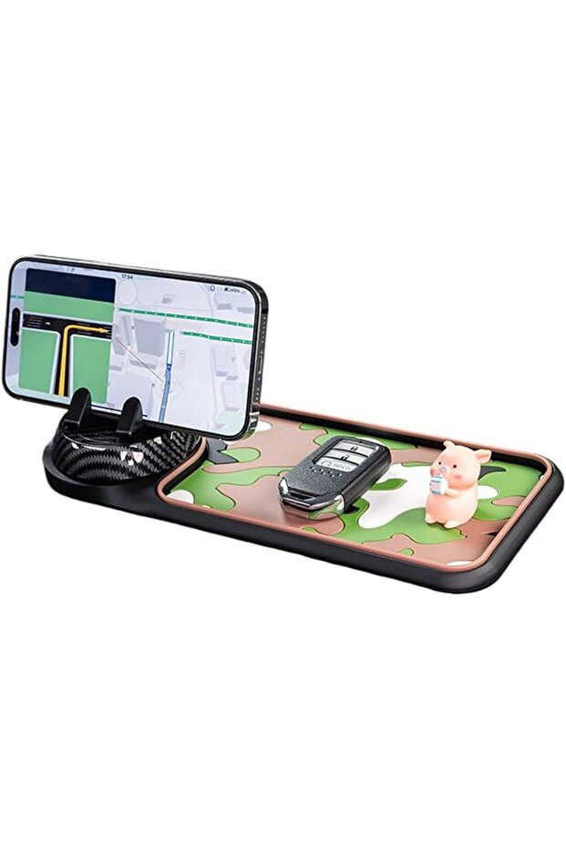 Dashboard Mat Storage Organizer Phone Holder Number Plate Tray