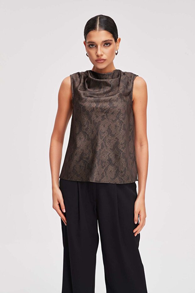 Women's Patterned Sleeveless Top