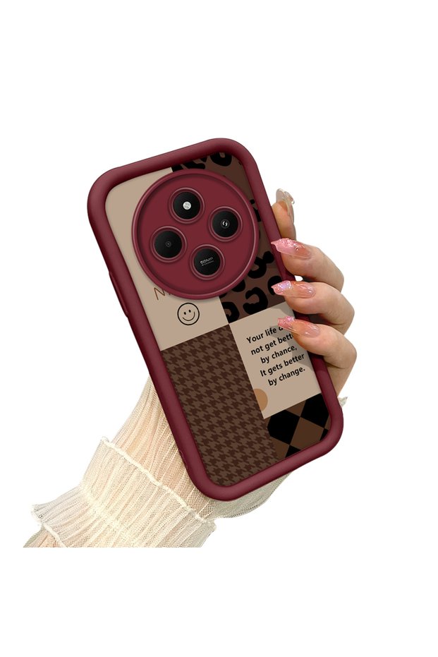 حافظة Redmi A4 المتوافقة مع Leopar Square Collage، تصميم أنيق وشخصي