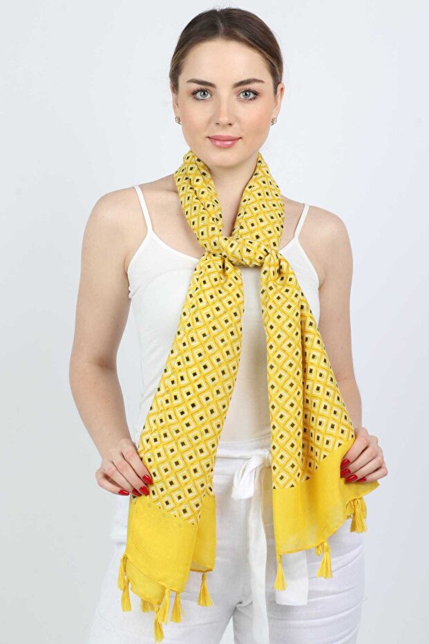 Check Square Scarf