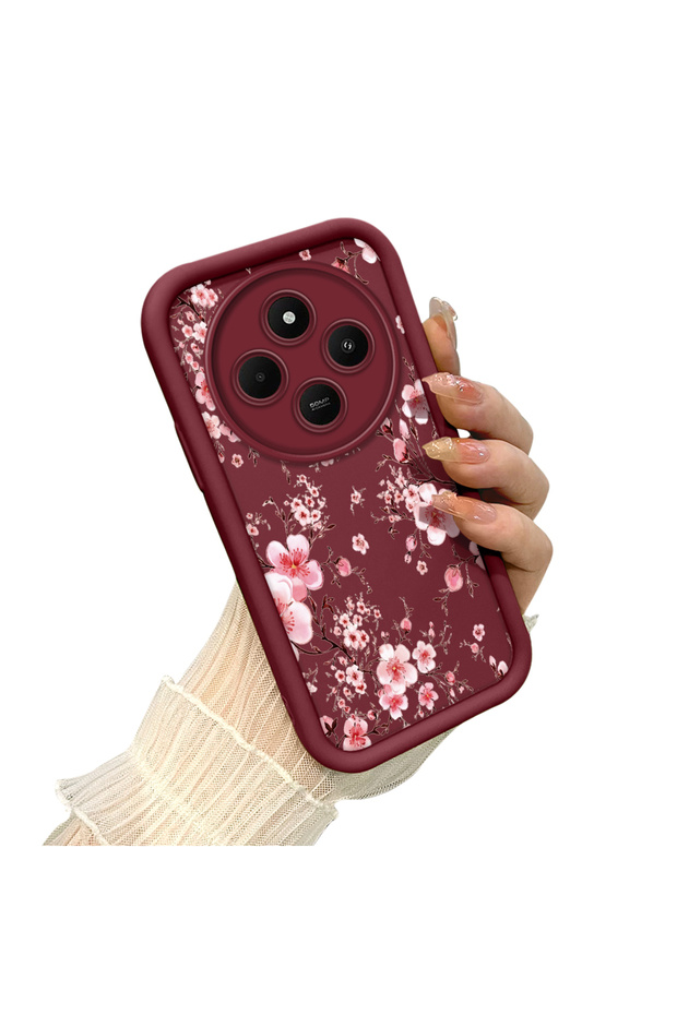 Redmi A4 Compatible Elegant Dal Cherry Blossom Case, Fresh Young Girl Air