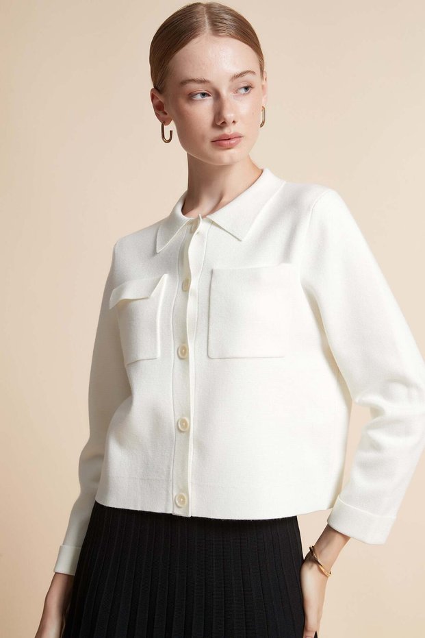 Jacket with Long Sleeves and Pockets