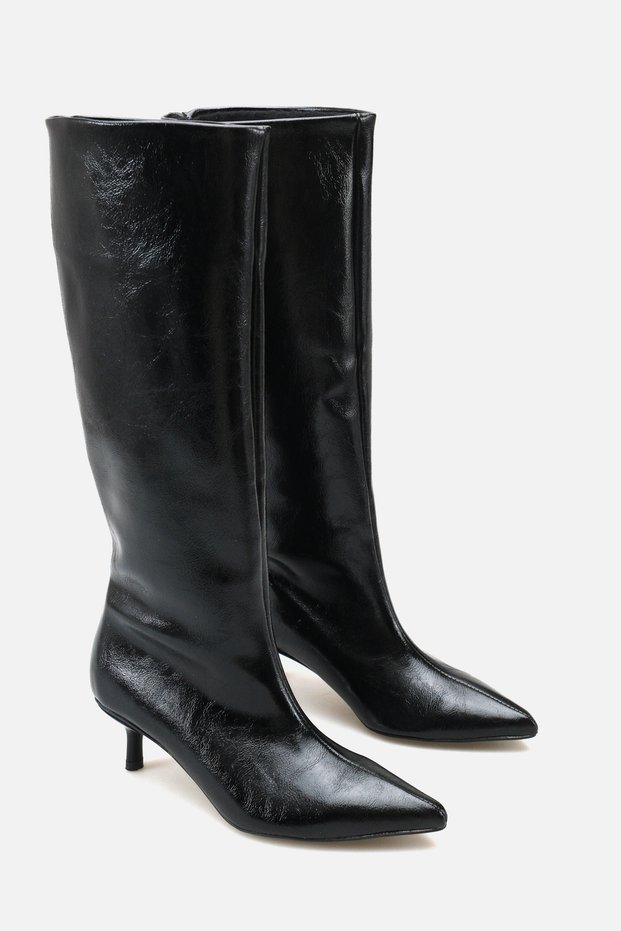 Women's Short Heeled Pointed Toe Boots A031-K17