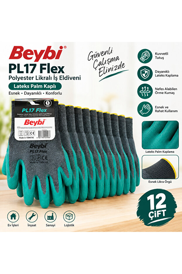 12 ÇİFT PL17 FLEX BEYBİ ELDİVEN 10XL