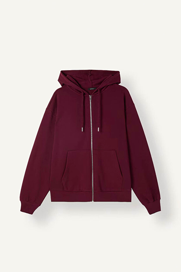 Relax Fit Thick Burgundy Women's Jacket C1809Ax/Br115