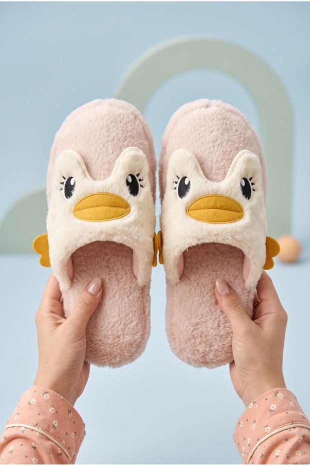 Women'S, Penguin Patterned, Winter, Warm, Closed Toe, Soft Sole, Comfortable Plush House Slippers