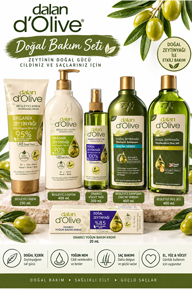 Daland'Olive Natural Care Set Natural Care & Healthy Skin & Strong Hair