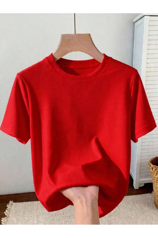 Red Unprinted T-Shirt, Unisex 100% Cotton