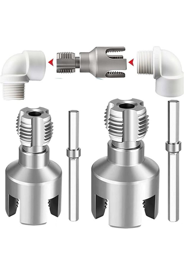 أداة تسنين الأنابيب من MuSylonz【نسخة مطورة】، قاطع أنابيب داخلي وخارجي 2 في 1، لأنابيب PVC والمعدنية