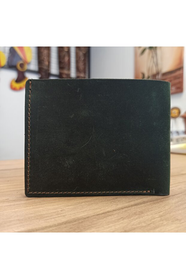 Genuine Leather Classic Men's Wallet (Khaki)