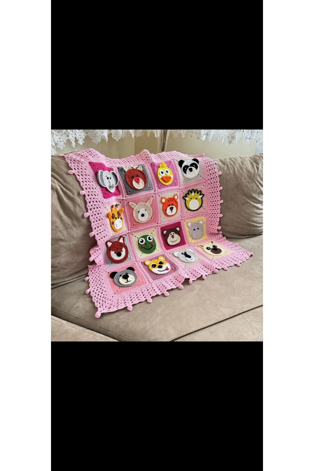 Hand Knitted Baby Blanket 100X100 cm | Knitted Baby Blanket | Soft and Warm Baby Blanket