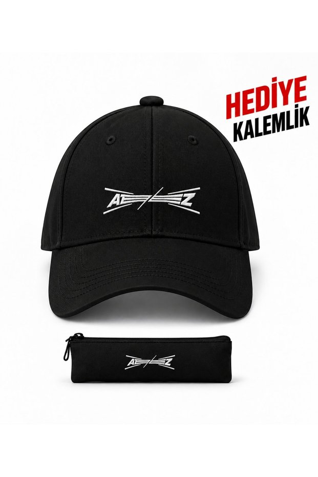 Ateez Embroidered Hat Cap (with Pen Holder Gift)