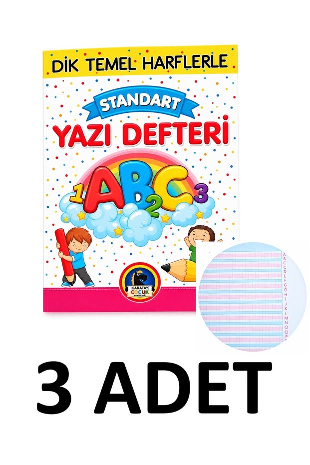 3 Pieces of Large Size 24-Leaf Beautiful Writing Pads, Standard Writing Pads with Uppercase and Lowercase Letters for Elementary School