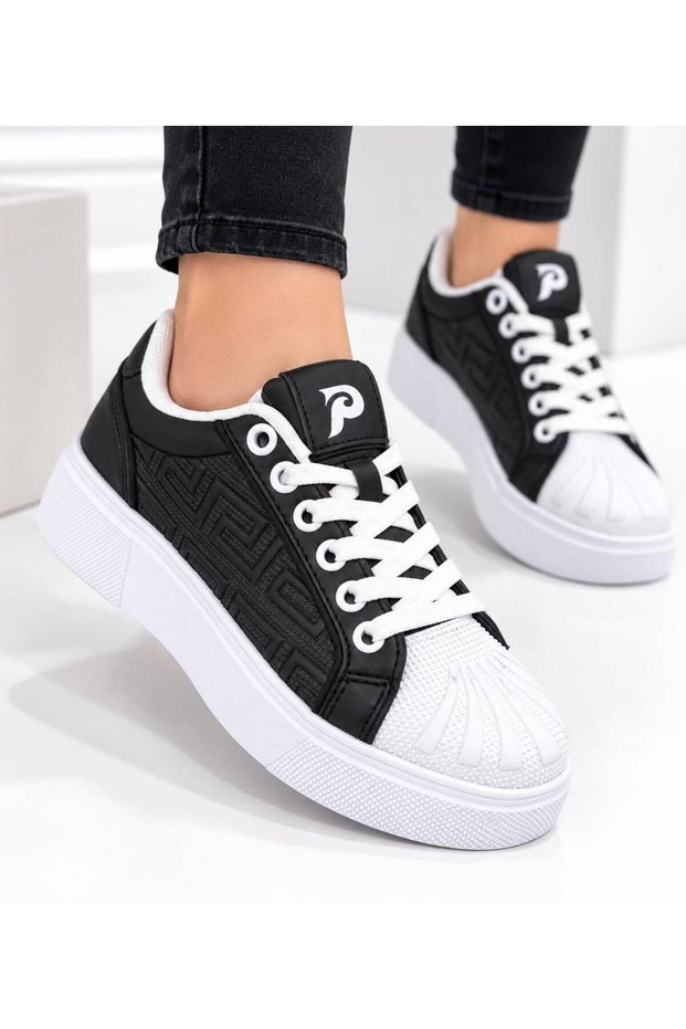 Poiz Unisex Thick Soled Retro Court Sneaker