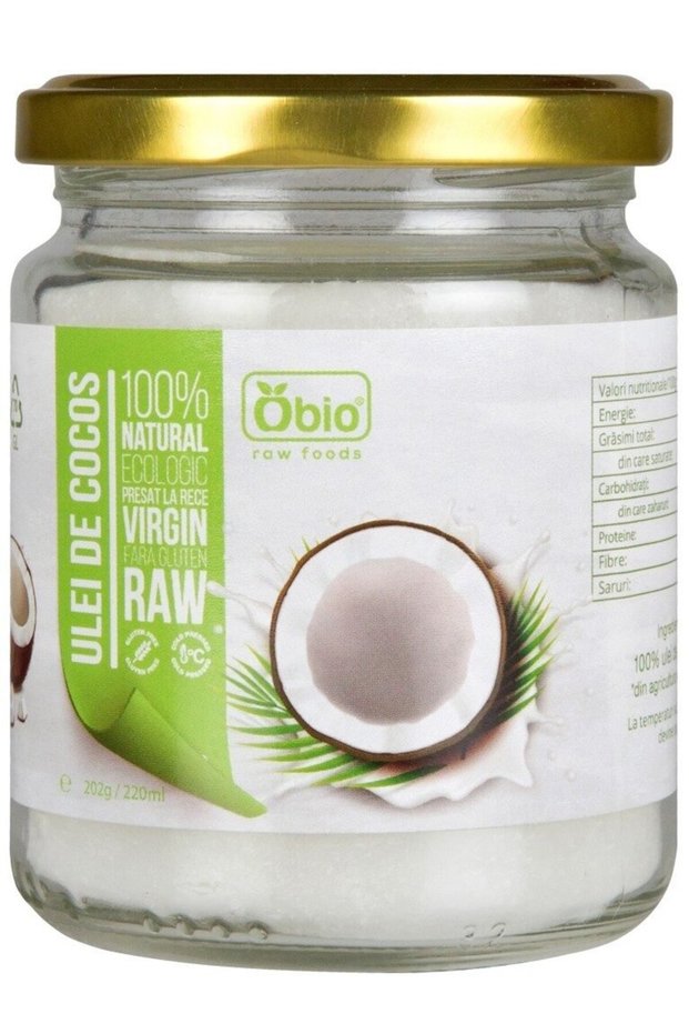 Ulei de cocos virgin raw bio 220ml