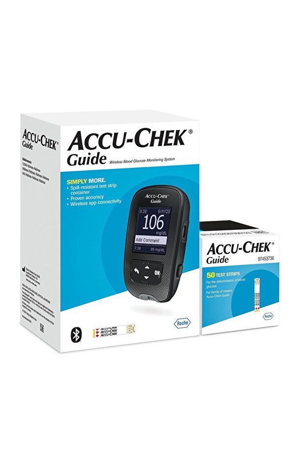 Accu-Chek Guide Glucometer Device with 50-Pieces Test Strips