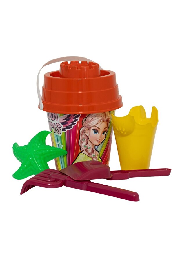 Patterned Round Castle Bucket and Accessories - Princess Patterned (Lisinya)