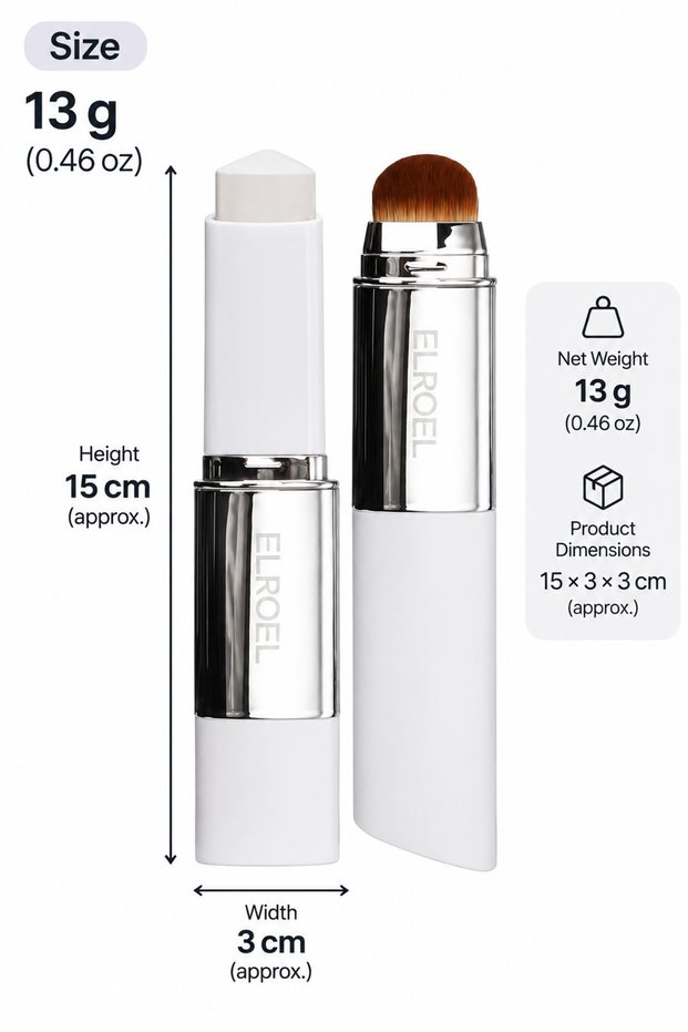 Blanc Cover Cream Stick V Korean Color-Changing Foundation with Volufiline, Dual-Ended with Detachable Brush, Medium to Full Coverage Dewy Finish