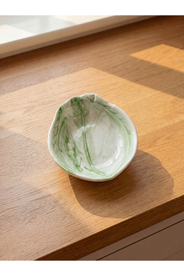 Leaf Embroidered Ceramic Bowl for Style Enthusiasts from Uzg Store