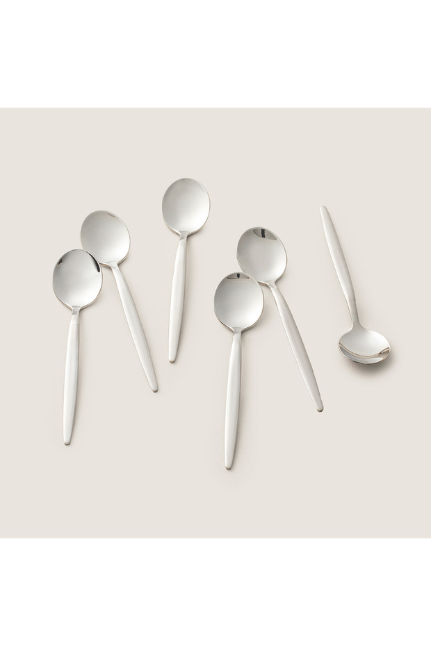 Belina 6 Piece Tea Spoon Set Semi Matte Silver