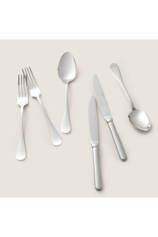 Lumina 18 Piece Dinner Fork Spoon Knife Set Shiny Silver