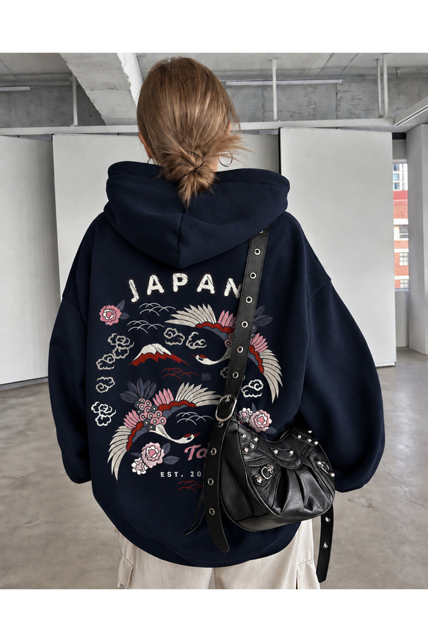 Unisex Men/Women Tokjapanyo Colorful Custom Printed Cotton Oversize Hooded Sweatshirt