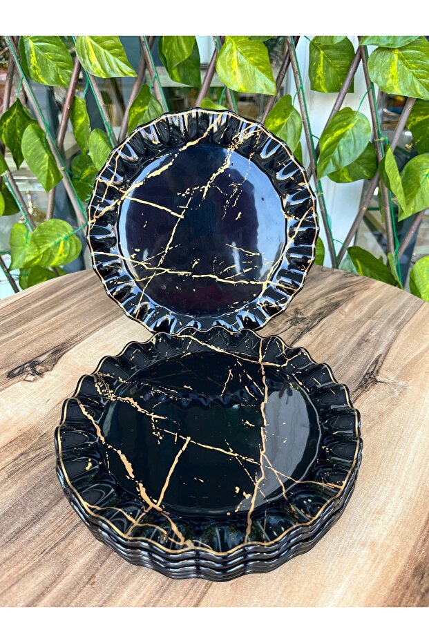 Black Marble Serving Plate