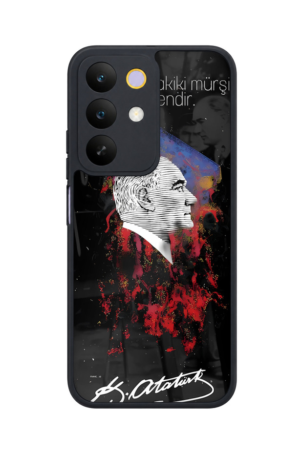 C85 5g Compatible Atatürk Silhouette Patterned Shockproof Case with Camera Protection