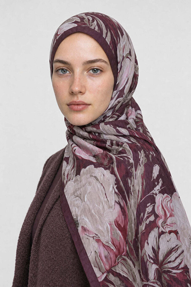 Mauve Desen Neo Crash Shawl
