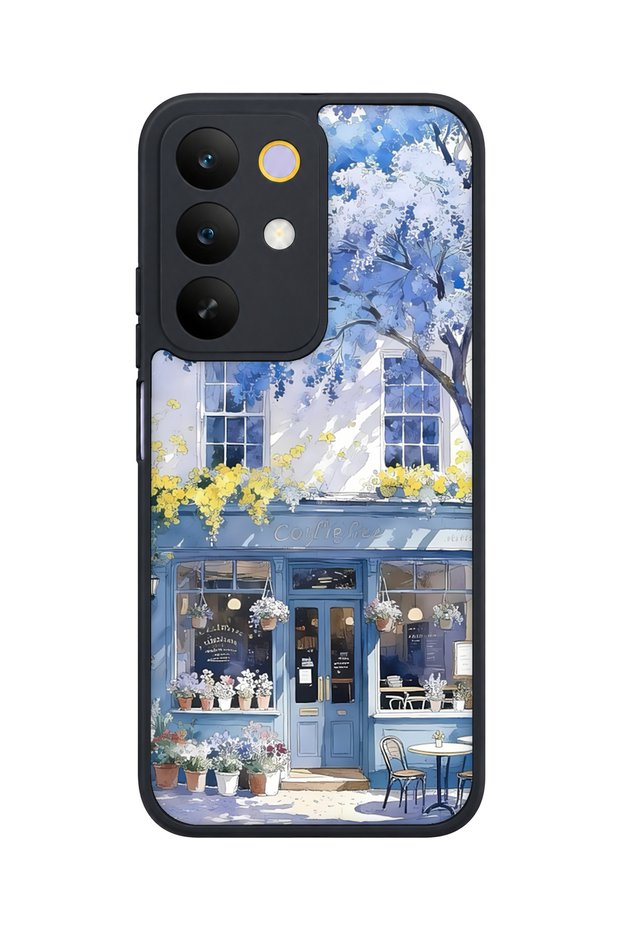 C85 5g Compatible Çiçekkafe Patterned Shockproof Case with Camera Protection