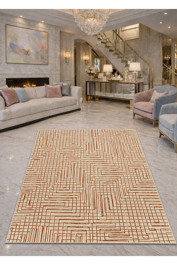 Sdt Mixed Patterned Modern Woven Base Decorative Carpet Sdtamor1540