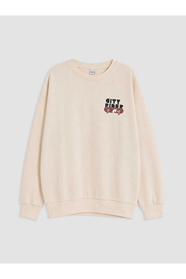 Printed Boys' Thick Sweatshirt