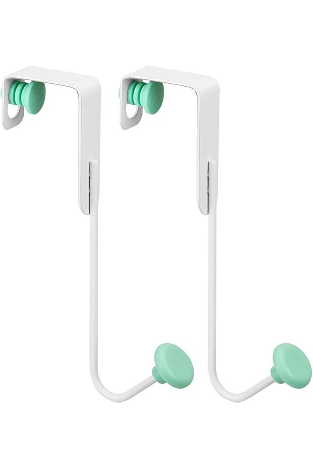 Over The Door Hooks - 2 Pack Adjustable Hangers Hooks, Heavy Duty Hangers with Scratch-Preventing Sp
